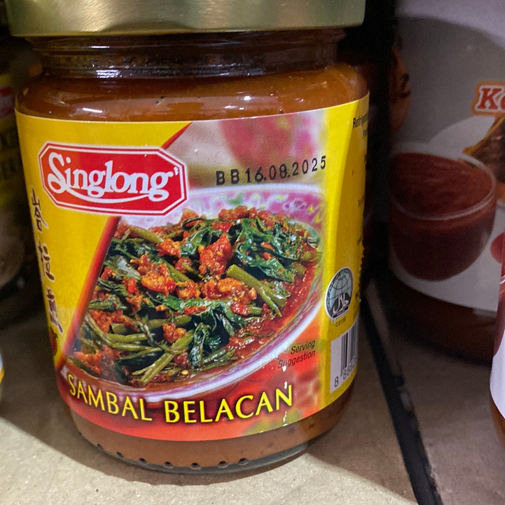 Singaporean food: Singlong Sambal Belacan 230g, a popular Singapore Food Sambal Belacan