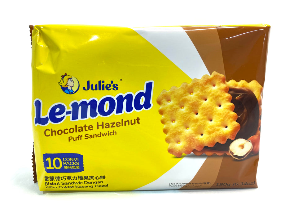 Julie's Chocolate Hazelnut Puff Sandwich 180g – 77 Mart
