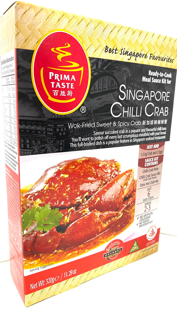Singaporean food: Prima Taste Singapore Chilli Crab Paste 320g, a popular Singapore Food Chilli Crab Paste