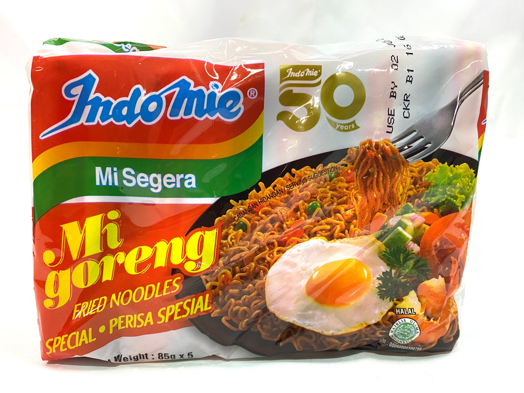 Indonesian food: Indomie Mi Goreng Special, a popular Indonesia food mi goreng instant noodles.