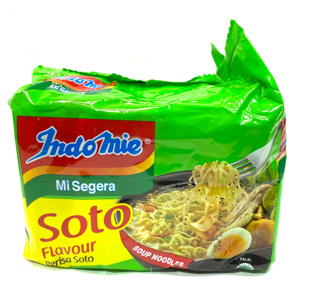 Indonesian food: Indomie Mi Goreng Soto Falvour, a popular Indonesia food Soup instant noodles.
